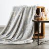 Koc flanelowy Simple beżowy 150 x 200 cm – miękki i ciepły