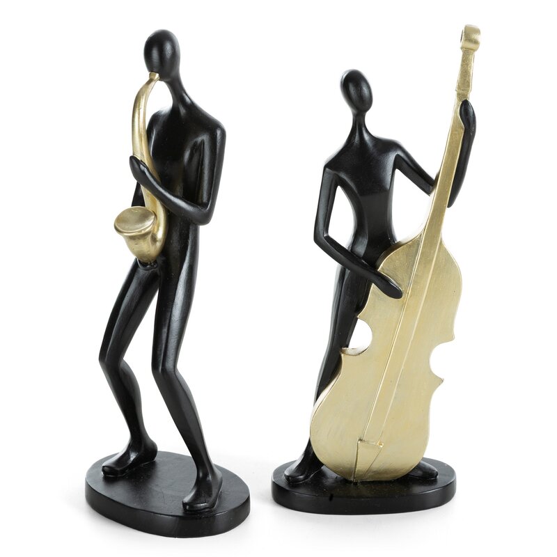 Figurka ceramiczna Rico czarna 12 x 9 x 30 cm – doda charakteru wnętrzu