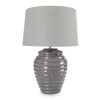 Lampa stołowa Lena grafitowa O 40 x 59 cm – tworzy przytulną atmosferę