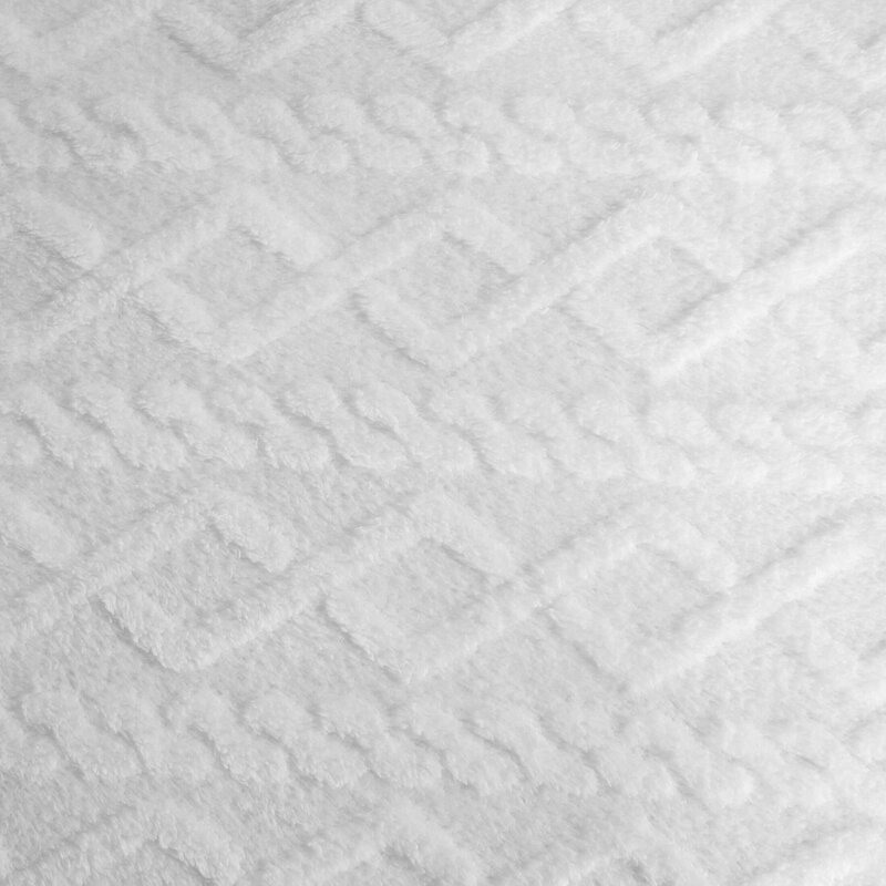 Koc D91 Warkocz biały 150 X 200 CM – miękki i przytulny