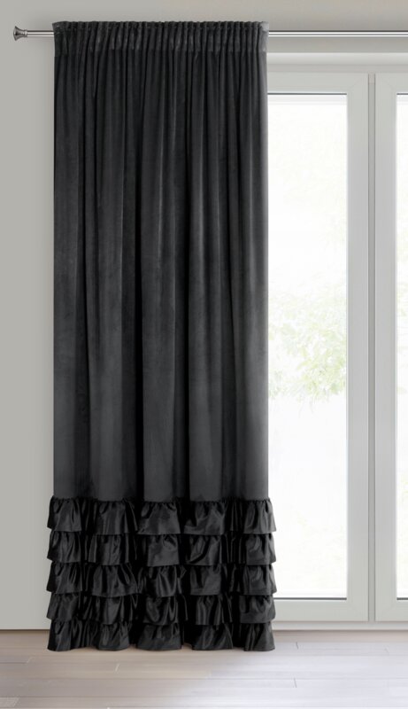 Zasłona gotowa Dani czarna 140 x 270 cm – zaciemnia pomieszczenie