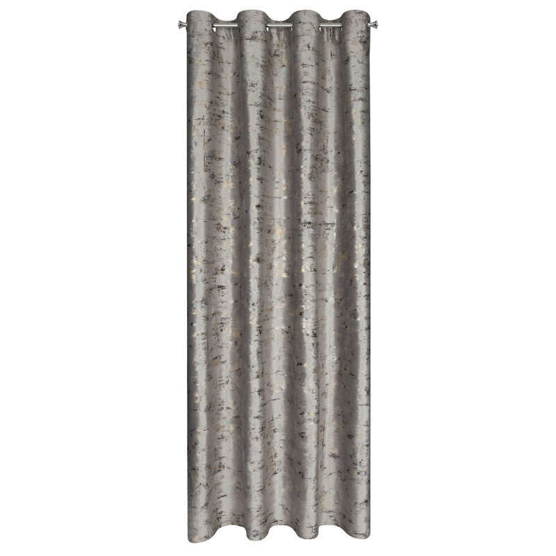 Zasłona gotowa welwetowa Tami stalowa 140 X 250 CM – miękka i elegancka