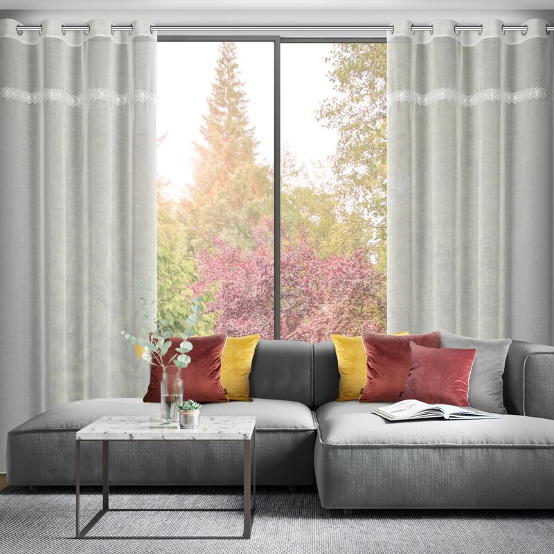 Firana gotowa KELI biały 140 x 250 cm – rozprasza światło
