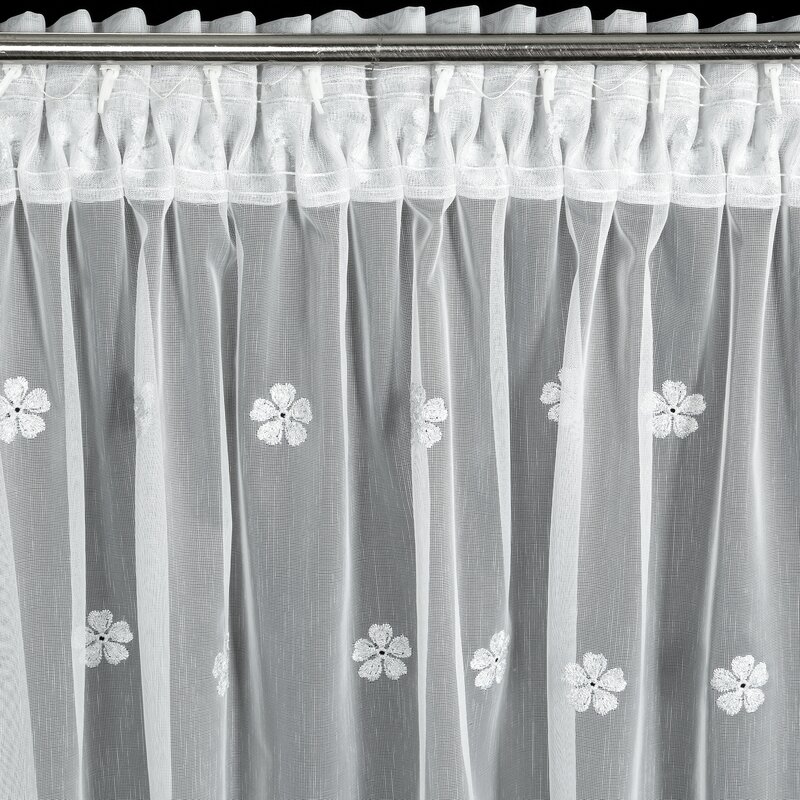 Firana gotowa biała 400 x 160 cm – rozjaśnia wnętrze