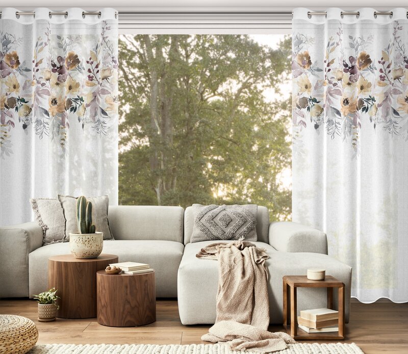 ZASŁONA GOTOWA D91 GRETA 140 X 250 CM BIAŁY