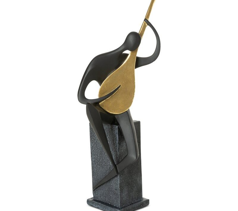 Figurka ceramiczna RICO czarna 13 X 11 X 32 CM – artystyczny akcent
