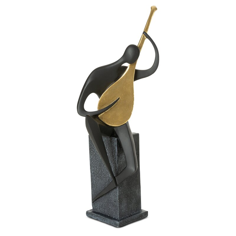 Figurka ceramiczna RICO czarna 13 X 11 X 32 CM – artystyczny akcent