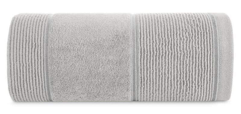 Ręcznik welurowy Emma srebrny 70 x 140 cm – miękki i chłonny