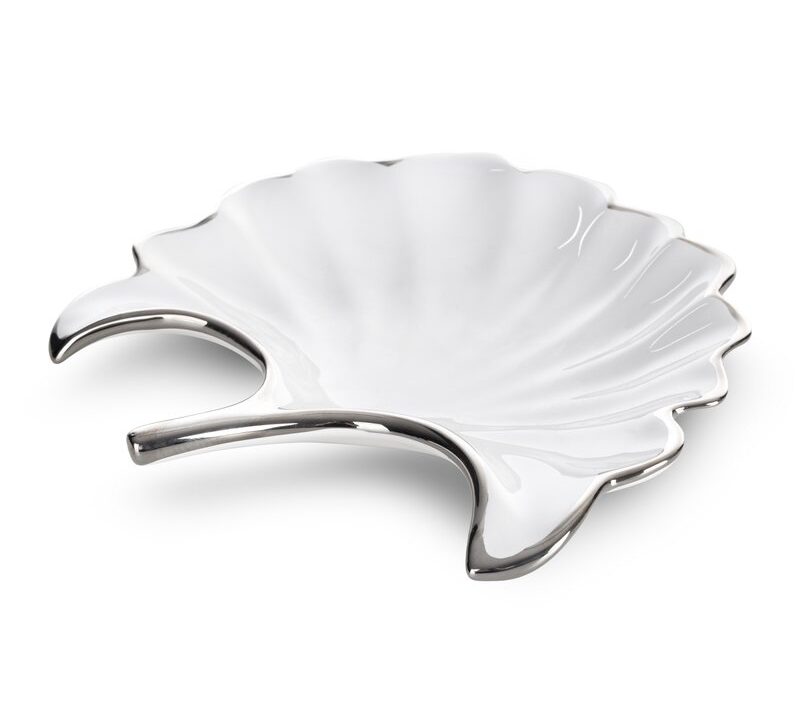 Patera ceramiczna ABBI biała 21 X 20 X 4 cm – na ozdoby i biżuterię