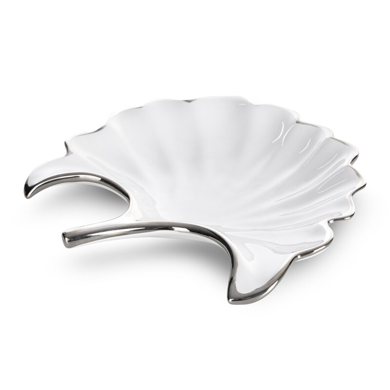 Patera ceramiczna ABBI biała 21 X 20 X 4 cm – na ozdoby i biżuterię