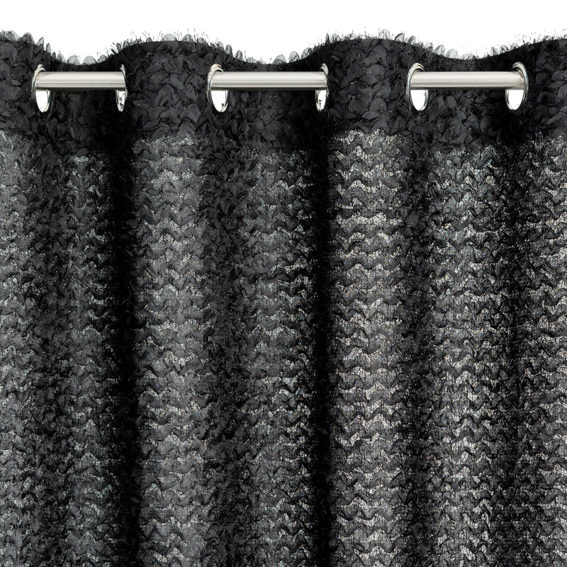 Zasłona gotowa Eva Minge czarna 135 x 250 cm – zaciemnia pomieszczenie