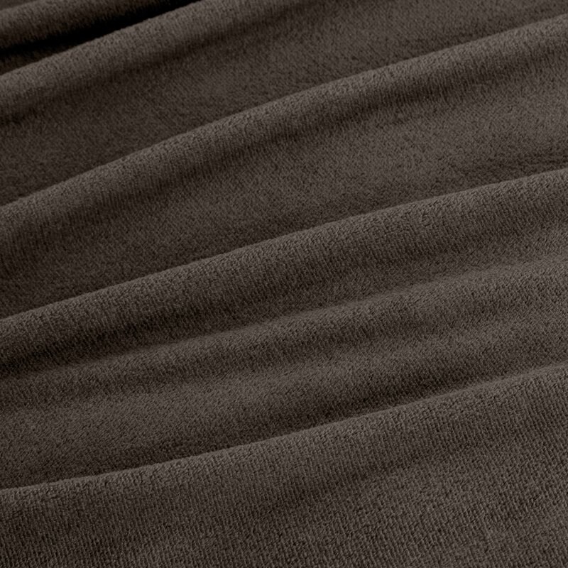 Koc flanelowy Simple ciemnobrązowy 150 x 200 cm – wyjątkowo miękki