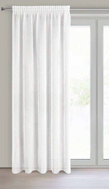 Zasłona gotowa Lucila biała 140 x 270 cm – rozjaśnia wnętrze