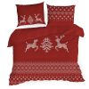 KOMPLET POŚCIELI ŚWIATECZNEJ NOEL01 140 X 200 CM CZERWONY