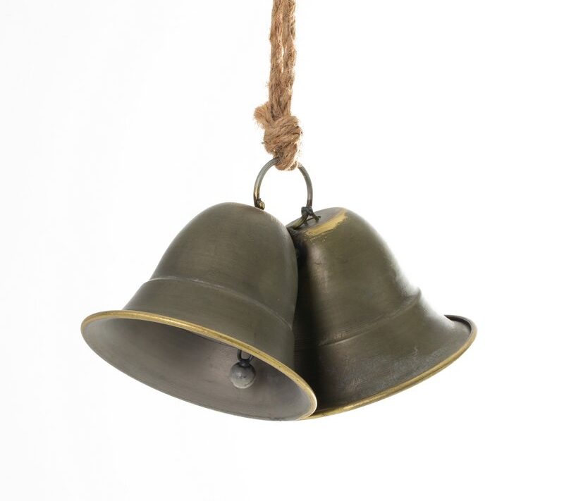 Ozdoba świąteczna metalowa ciemnozłota 13 x 13 x 9 cm – idealna dekoracja