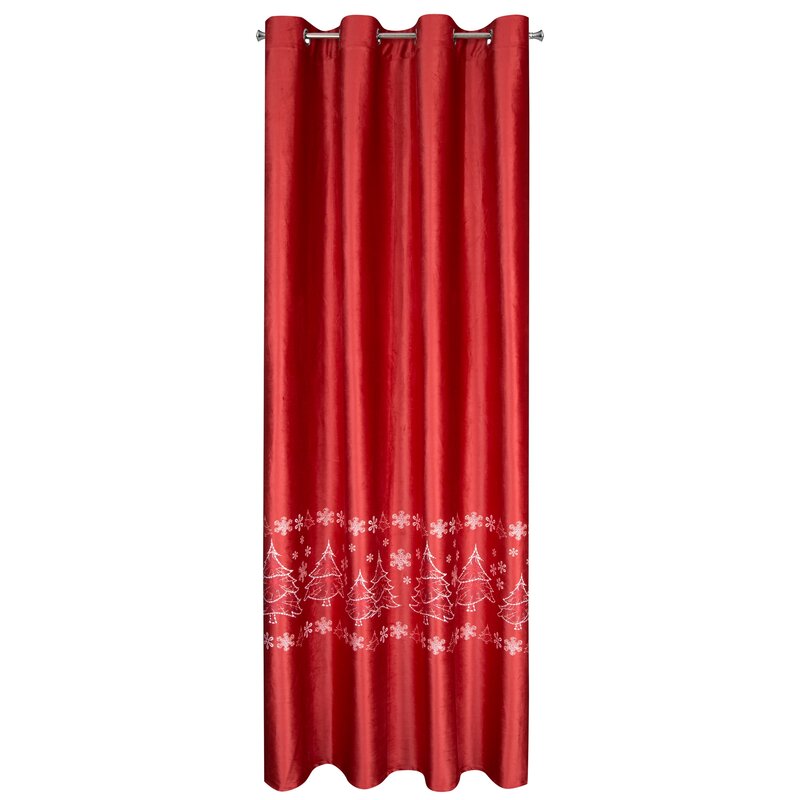 ZASŁONA ŚWIATECZNA RUBI 140 X 250 CM CZERWONY