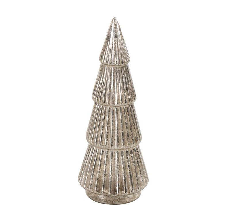 Figurka bożonarodzeniowa złota 10 x 10 x 31 cm – ze światełkami LED