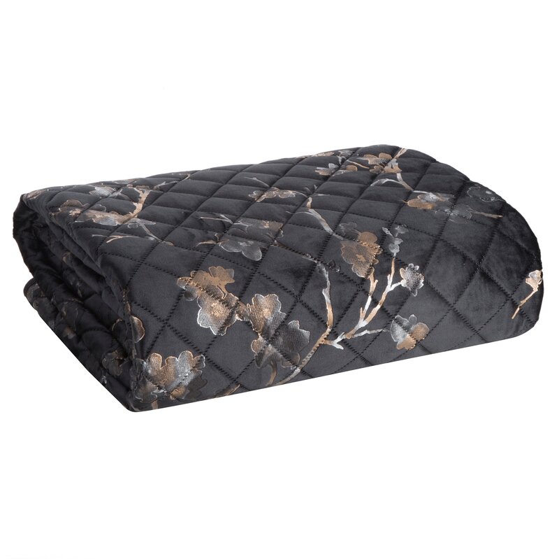 Narzuta velvet Blink czarna 170 x 210 cm – wprowadź luksus