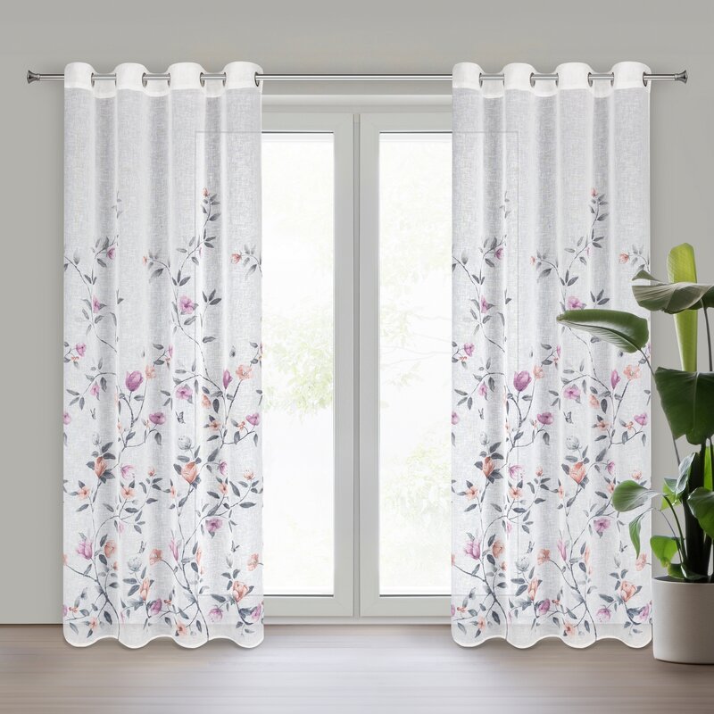Zasłona gotowa Antea biała 140 x 250 cm – rozświetla wnętrze