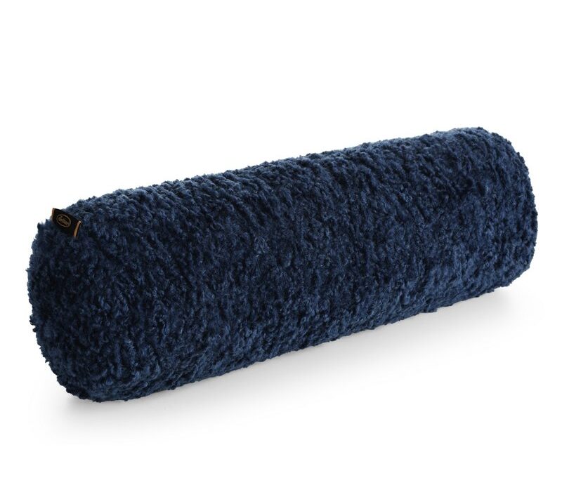 Poszewka dekoracyjna bukla granatowa 45 x 15 cm – stylowe uzupełnienie