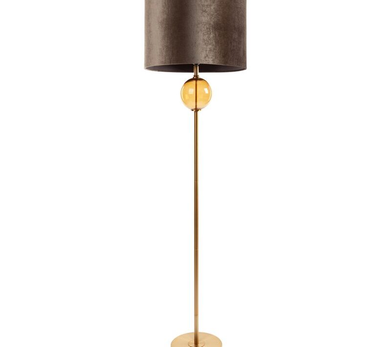 Lampa podłogowa Leona brązowa O 46 x 165 cm – tworzy nastrój