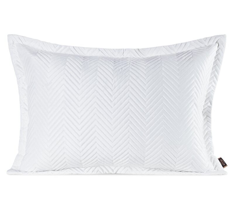 Poszewka velvet biała 50 x 70 cm – dodaje elegancji