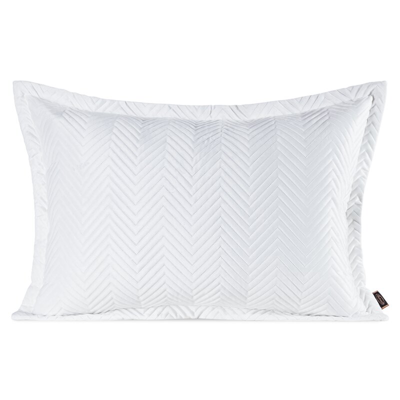 Poszewka velvet biała 50 x 70 cm – dodaje elegancji