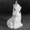 Figurka ceramiczna z kotami biała 14 x 12 x 22 cm – doda uroku wnętrzu