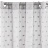 Zasłona gotowa D91 Stella srebrna 140 X 250 cm – z subtelnymi pomponikami