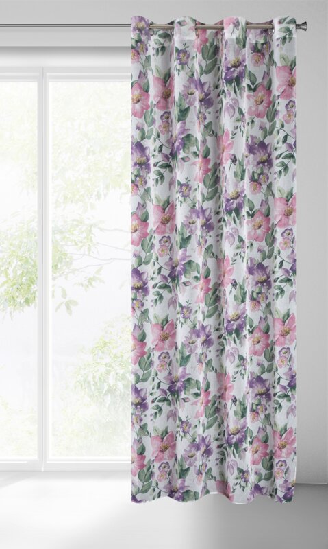 ZASŁONA GOTOWA IRIS 135 X 250 CM BIAŁY