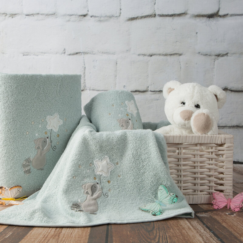 Ręcznik dla dziecka Baby48 niebieski 50 x 90 cm – miękki i chłonny