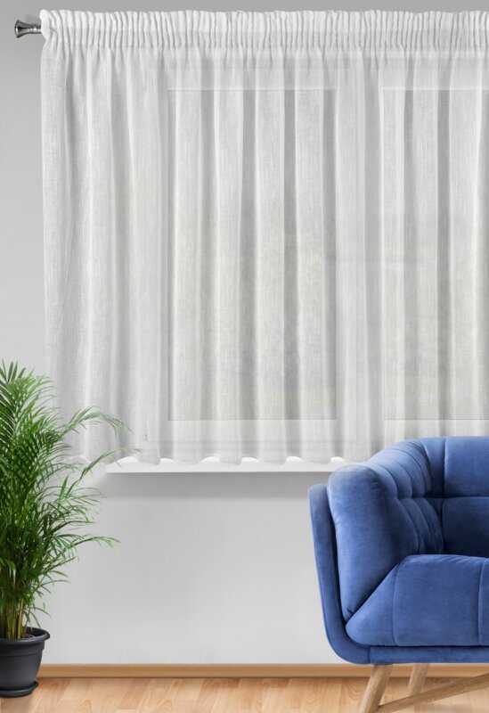 Firana gotowa Carla biały 300 x 145 cm – rozprasza światło