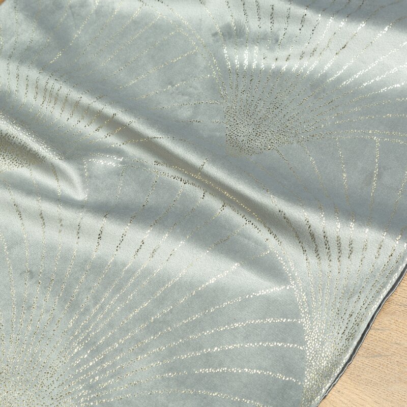 Obrus błyszczący Blink popielaty 35 x 140 cm – elegancka dekoracja stołu