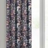 Zasłona gotowa NIKOL grafitowa 140 X 270 cm – z welwetu, botaniczny wzór