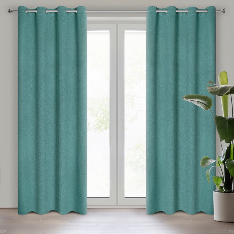 Zasłona gotowa Amaro turkusowa 140 X 250 cm – skuteczne zaciemnienie