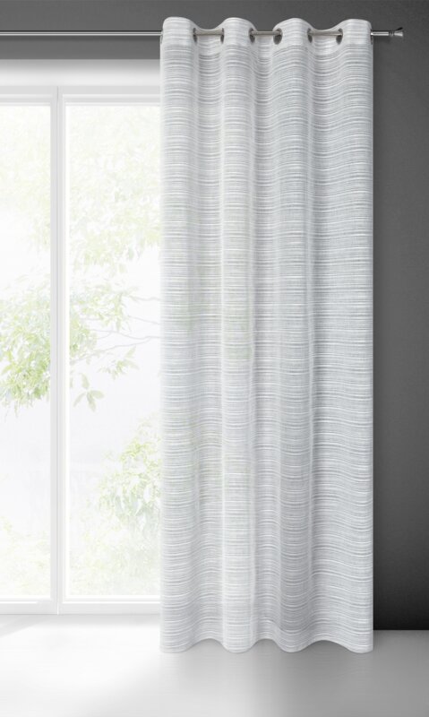 Firana gotowa Aria szara 140 x 250 cm – subtelna dekoracja okna