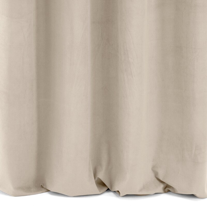 Zasłona welwetowa gotowa MILO beżowa 140 X 250 cm – miękka w dotyku
