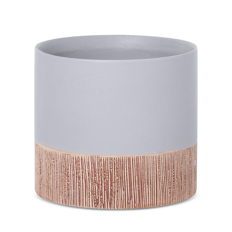 Doniczka ceramiczna popielata fi 13 x 11 cm – do roślin