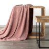 Koc flanelowy Cindy różowy 170 x 210 cm – przyjemny w dotyku