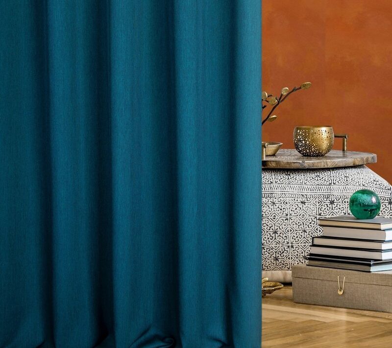 Zasłona gotowa TC/MOROCCO ciemnoniebieska 140x250 – zaciemniająca i stylowa