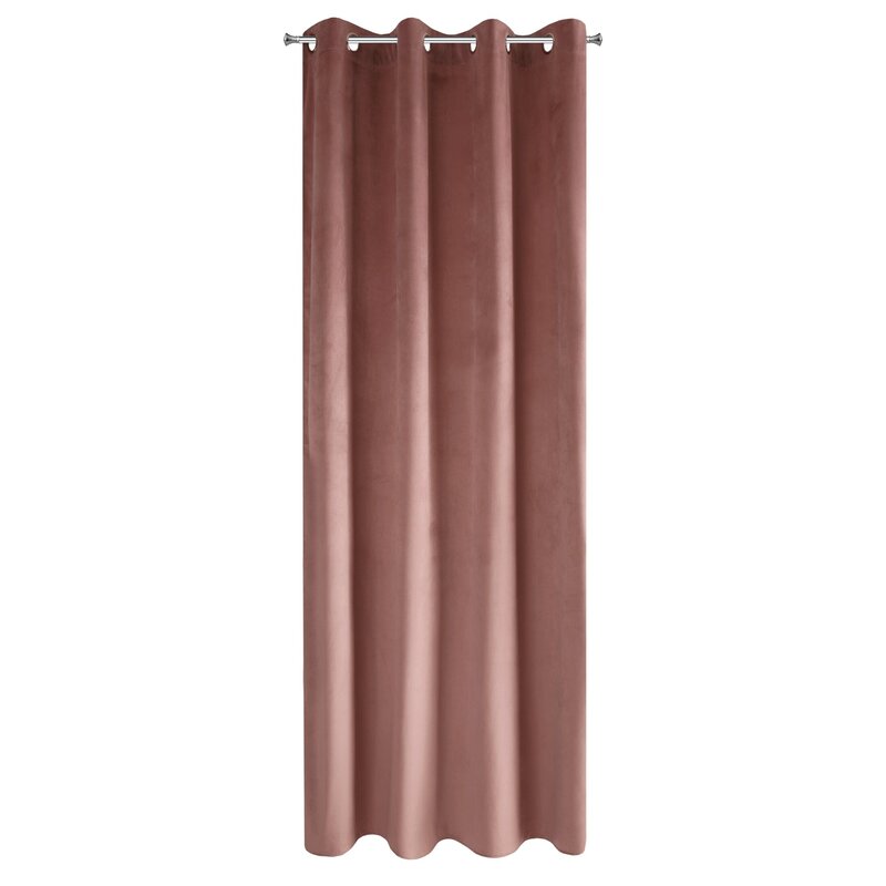Zasłona gotowa Pierre ciemnoróżowa 140 x 250 cm – zaciemniająca i aksamitna