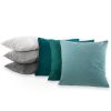 Poszewka velvet biała 45 x 45 cm – doda blasku wnętrzu