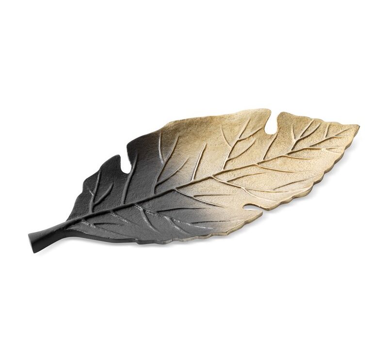 Patera metalowa Kelsi czarna 34 x 19 x 12 cm – idealna ozdoba