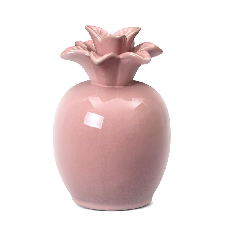 Figurka ceramiczna Simona1 pudrowy róż fi 9 x 14 cm – subtelna ozdoba