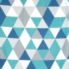 Zasłona gotowa ADINA biała 140 X 250 cm – z geometrycznym wzorem