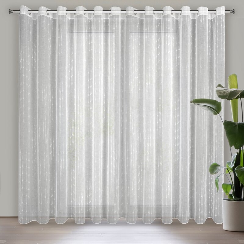 Firana gotowa Becky biała 350 X 250 cm – lekka i zwiewna