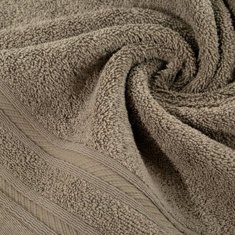 Ręcznik kąpielowy KELY bawełniany jasnobrązowy 50x90 cm – miękki