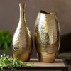 Wazon ceramiczny Erna złoty fi 14 x 31 cm – na susze i kwiaty