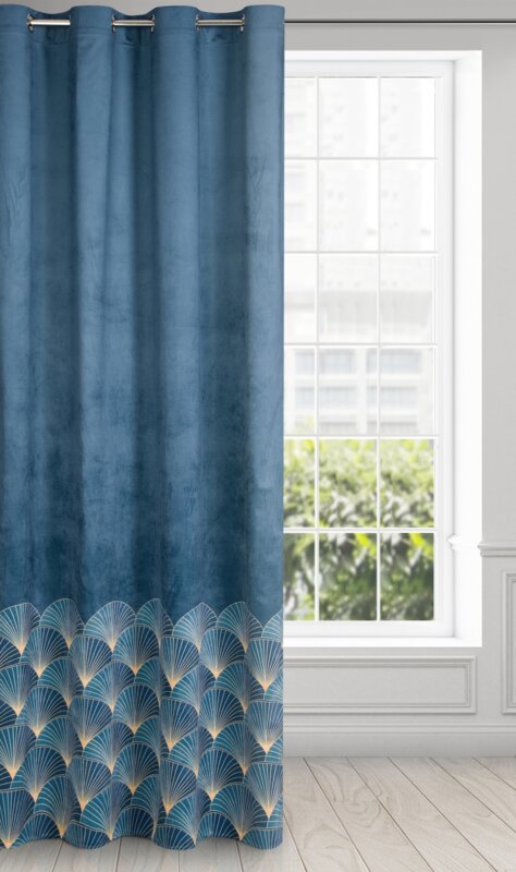 Zasłona gotowa Gina granatowa 140 x 250 cm – zaciemnia pomieszczenie