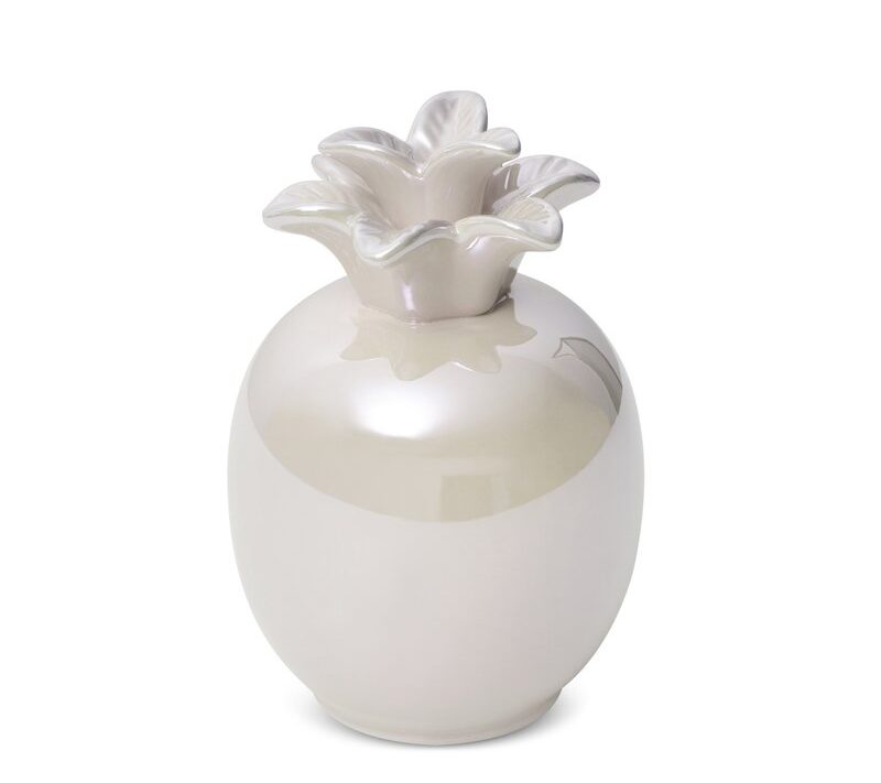 Figurka ceramiczna Simona3 perłowa fi 9 x 14 cm – subtelny blask